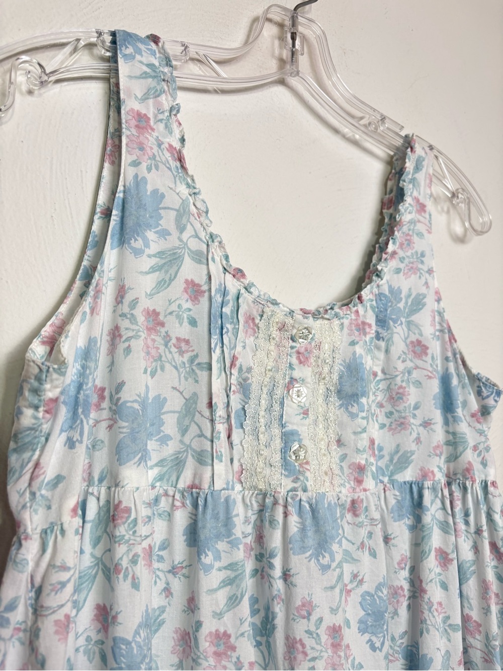 LAURA ASHLEY Vintage Floral Nightgown Slip Dress Cotton Like New Small S - Picture 4 of 15